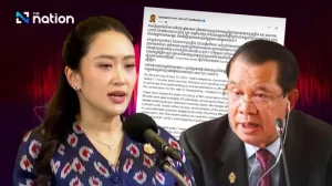 Thủ tướng Thái Lan Paetongtarn Shinawatra và Chủ tịch Thượng viện Campuchia Hun Sen.
